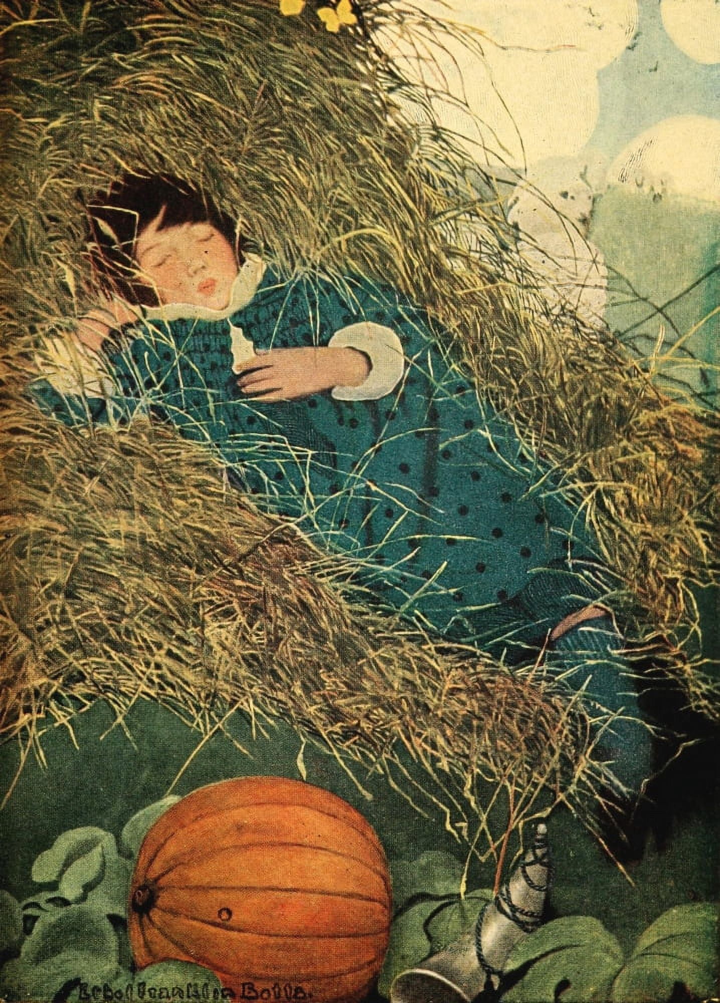 The Complete Mother Goose 1909 Little Boy Blue Canvas Art - Ethel Franklin Betts (18 x 24)