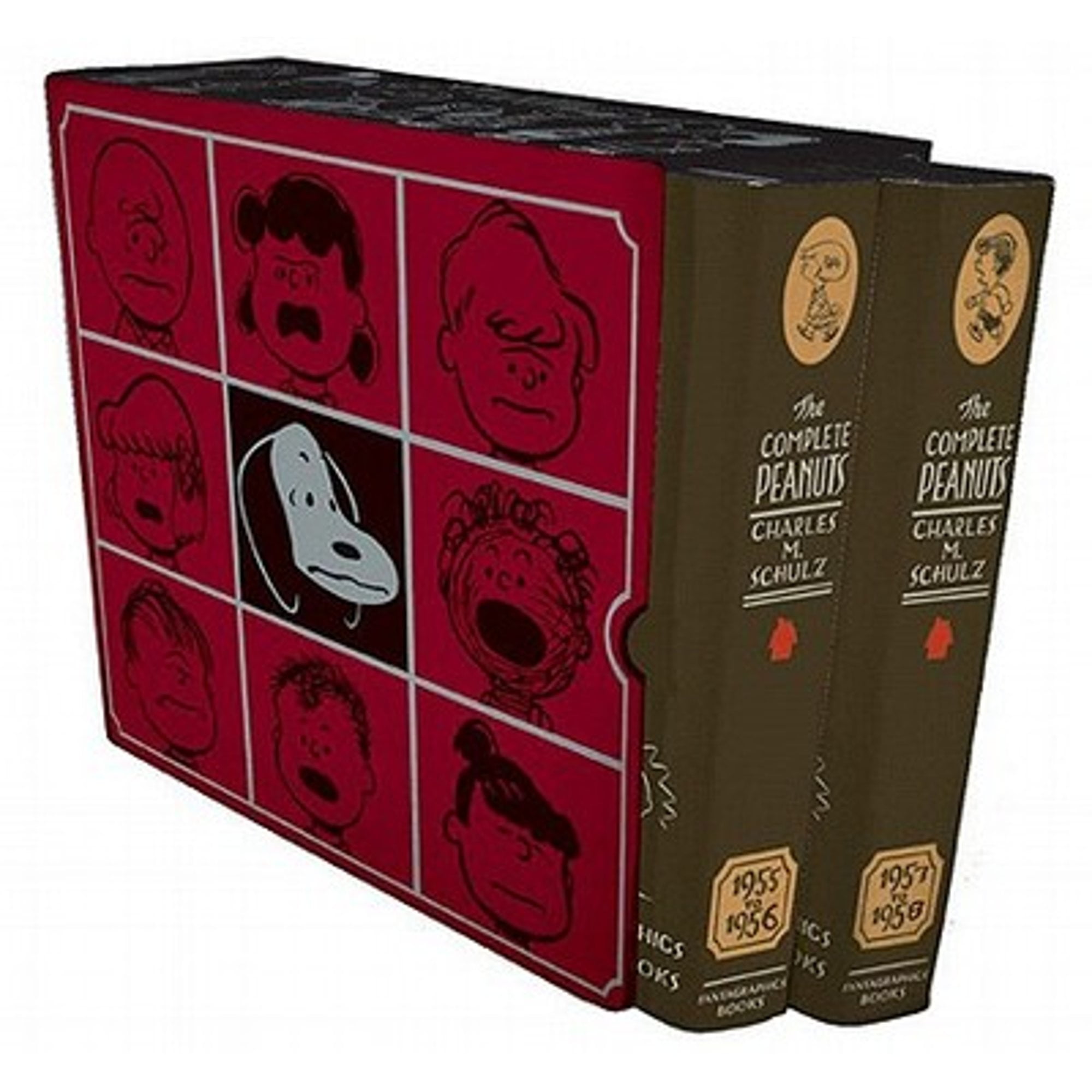 Pre-Owned The Complete Peanuts 1955-1958: Gift Box Set - Hardcover (Hardcover) by Charles M Schulz, Matt Groening, Jonathan Franzen