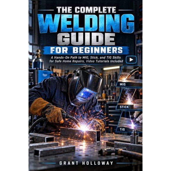 The Complete Welding Guide for Beginners: A Hands-On Path to MIG, Stick, and TIG Skills for Safe Home Repairs, Video Tut, (Paperback)