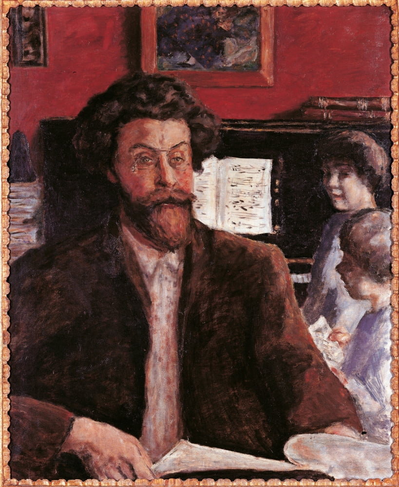 The Composer Claude Terrasse And Two Of His Sons Canvas Art - (18 x 24)