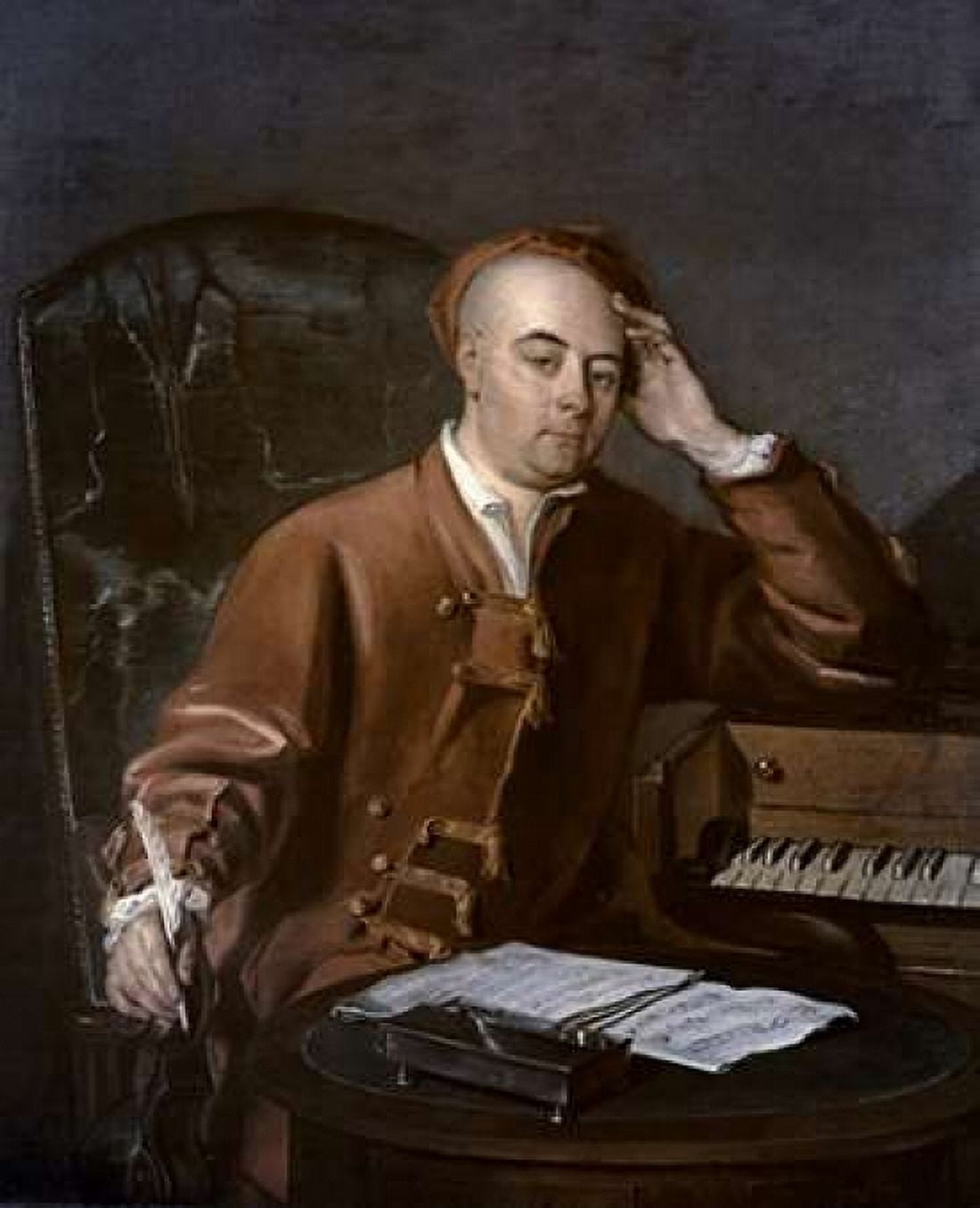 The Composer Handel Canvas Art - Philippe Mercier (20 x 24)