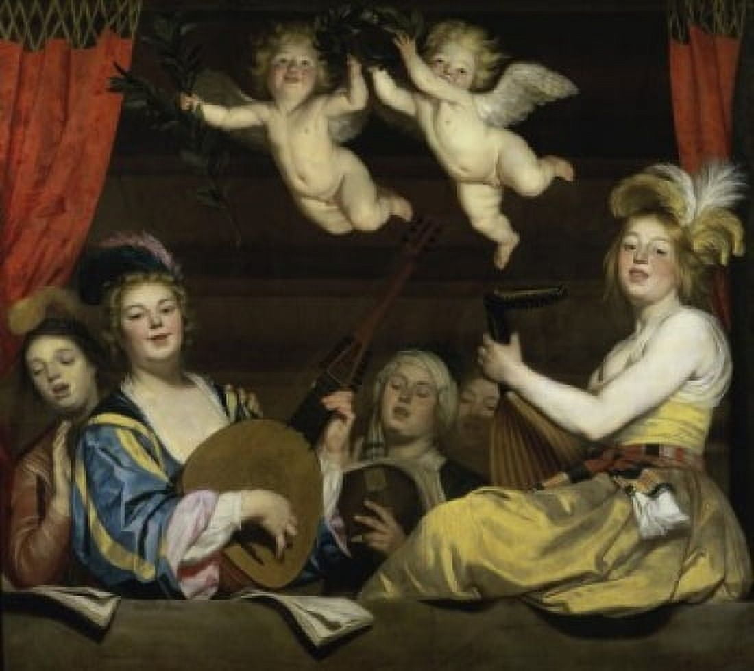 The Concert 1624 Gerrit van Honthorst (1590-1656Dutch) Musee du Louvre Paris Canvas Art - Gerrit van Honthorst (18 x 24)