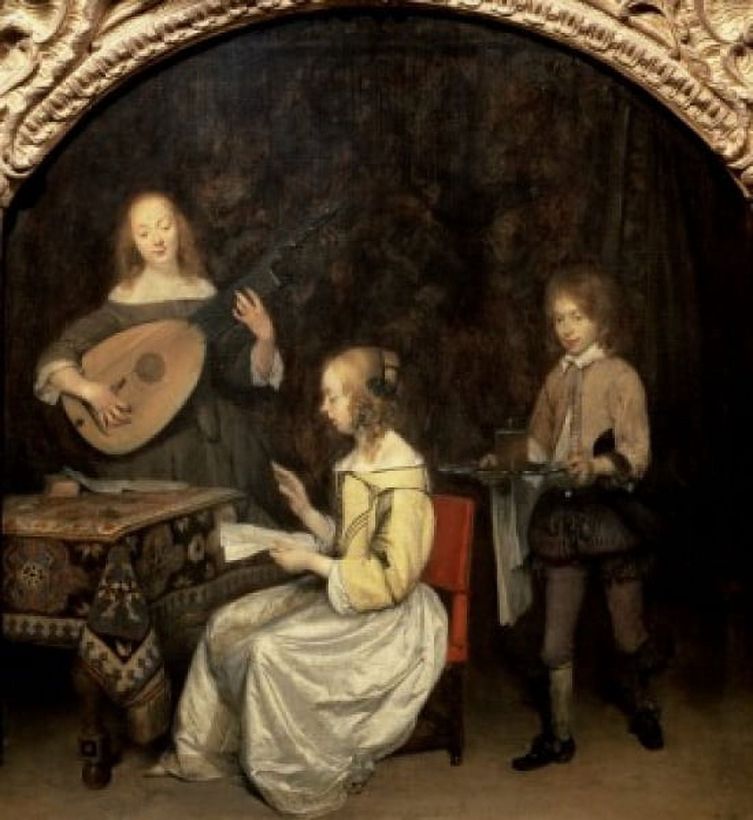 The Concert 17th Century Gerard ter Borch (1617-1681 Dutch) Oil On Canvas Musee du Louvre Paris France Canvas Art - Gerard ter Borch (18 x 24)