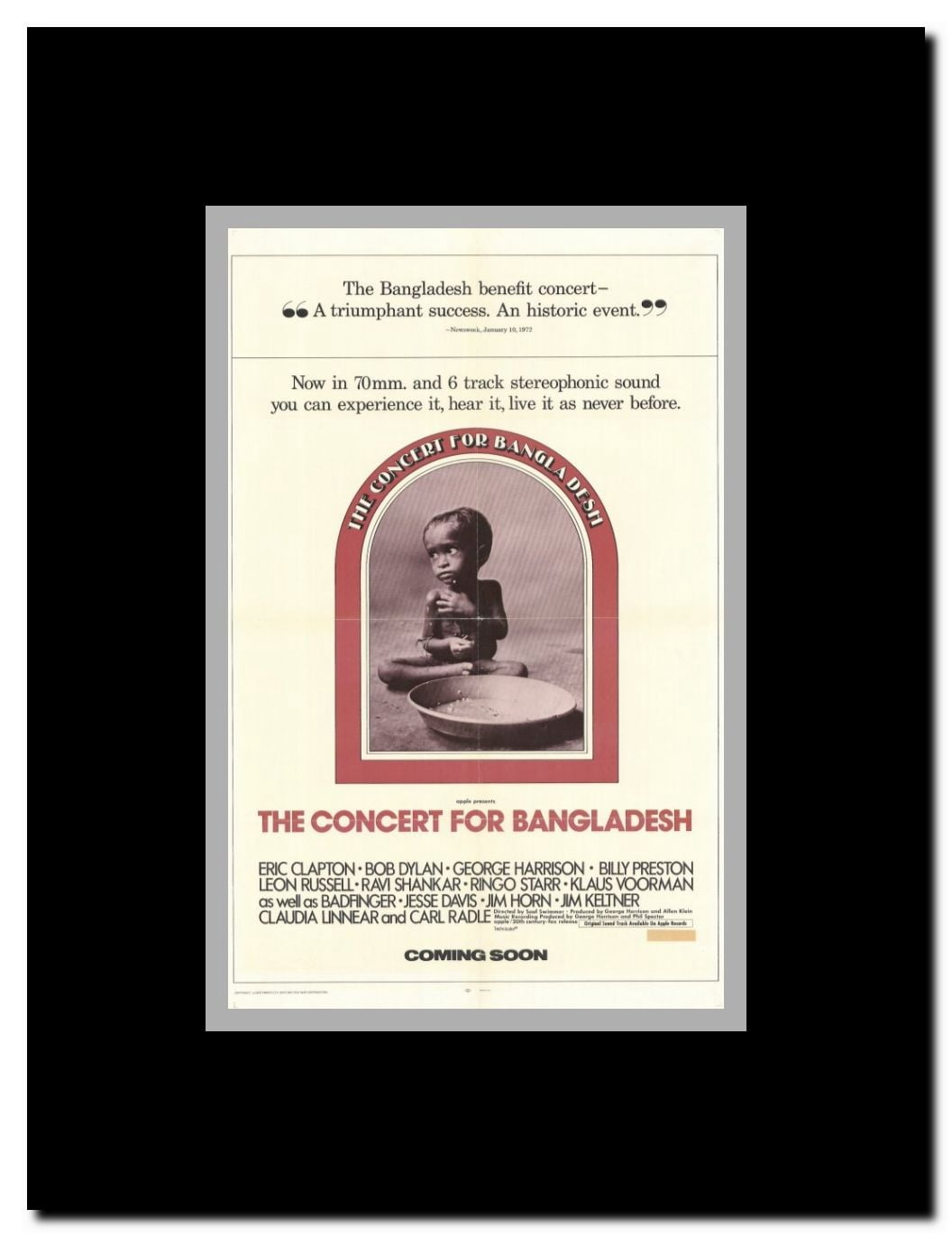 The Concert for Bangladesh Framed Movie Poster
