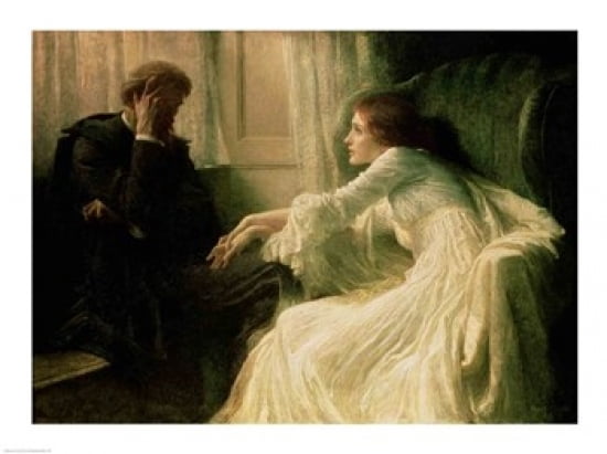 The Confession Canvas Art - Sir frank Dicksee (36 x 24)