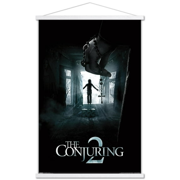 The Conjuring 2 - One Sheet Wall Poster with Wooden Magnetic Frame, 22.375" x 34"