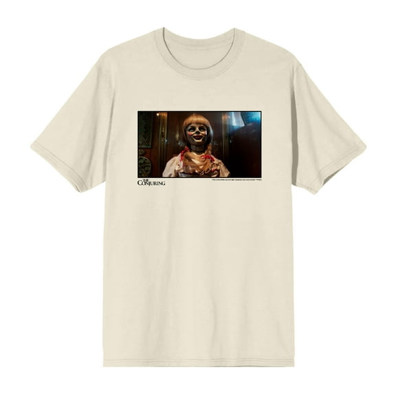 The Conjuring Annabelle Screenshot Men's Natural Crew Neck Short Sleeve Tee-Small