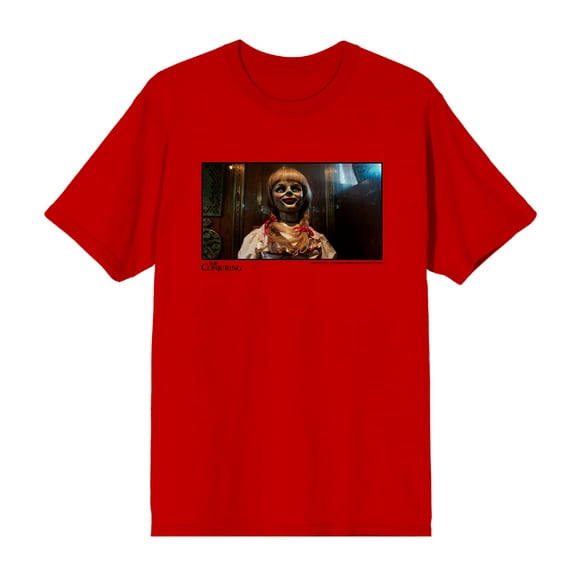 The Conjuring Annabelle Screenshot Men's Red Crew Neck Short Sleeve Tee-3XL