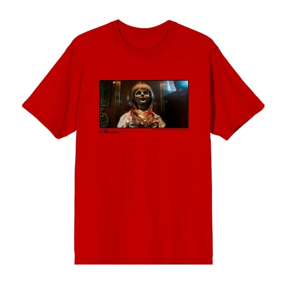 The Conjuring Annabelle Screenshot Men's Red Crew Neck Short Sleeve Tee-Medium