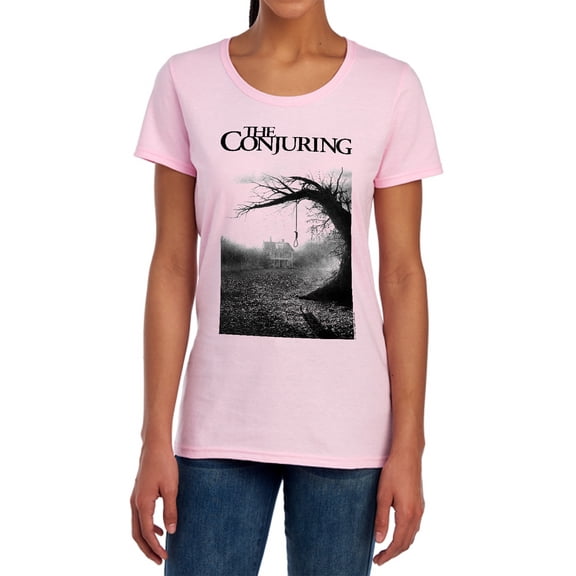 The Conjuring Poster Women's T Shirt, Pink, Medium