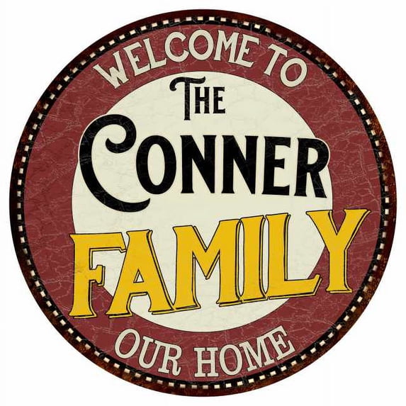 The Conner Family 12" Round Metal Sign Kitchen Game Room Décor 200120038481