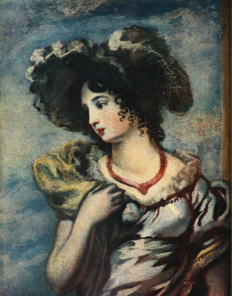 The Connoisseur 23 1909 Girl with hat Canvas Art - John Hoppner (18 x 24)