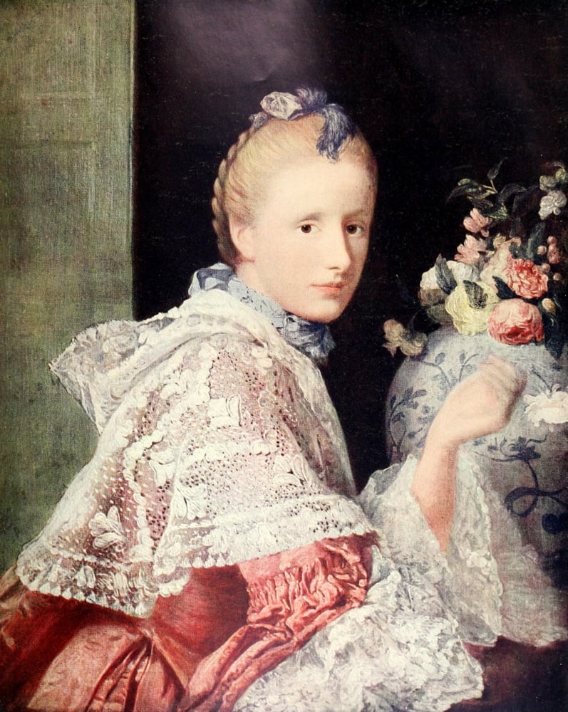 The Connoisseur 25 1909 Portrait of the artists wife Canvas Art - Allan Ramsay (18 x 24)