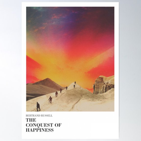 The Conquest Of Happiness Poster Wall Art, Modern Wall Decor For Living Room Bedroom, 24x36 UNFRAMED
