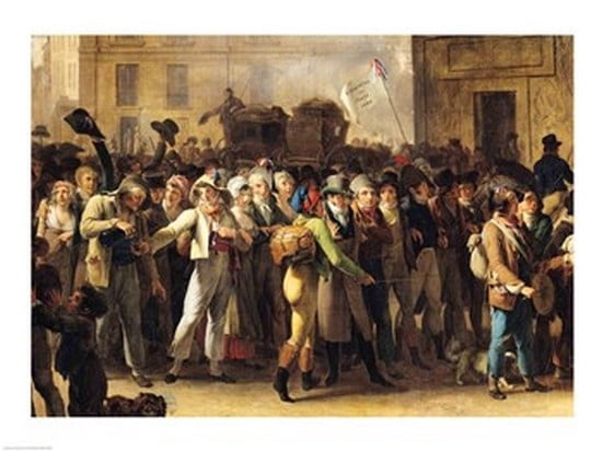 The Conscripts of 1807 Marching Past the Gate of Saint-Denis Canvas Art - Louis-Leopold Boilly (36 x 24)