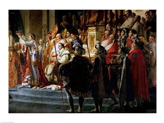 The Consecration of the Emperor Napoleon and the Coronation of the Empress Josephine detail Canvas Art - Jacques-Louis David (24 x 18)