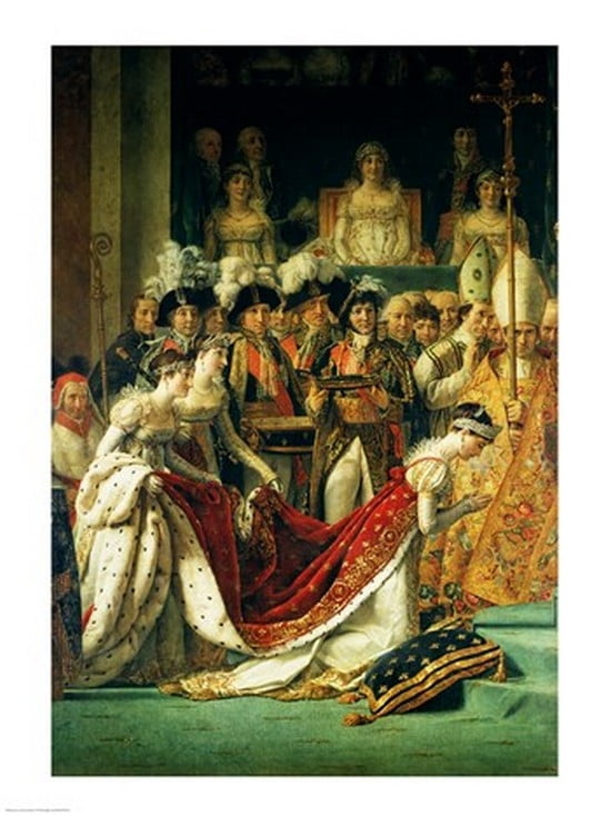 The Consecration of the Emperor Napoleon and the Coronation of the Empress Josephine detail Canvas Art - Jacques-Louis David (24 x 36)