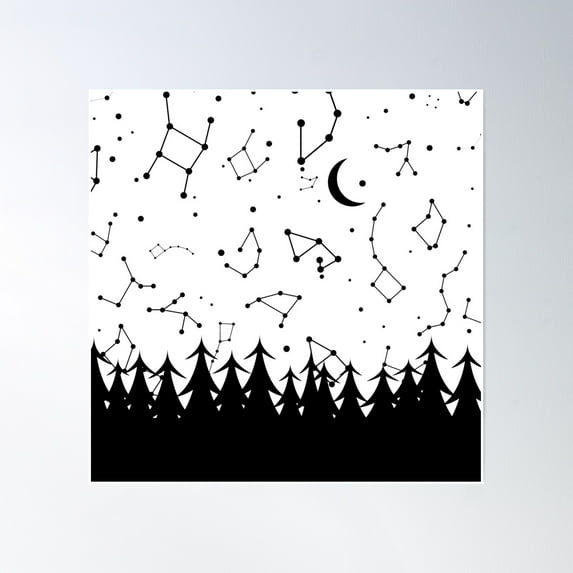 The Constellations No. 2 Poster Wall Art, Modern Wall Decor, 24x24 UNFRAMED