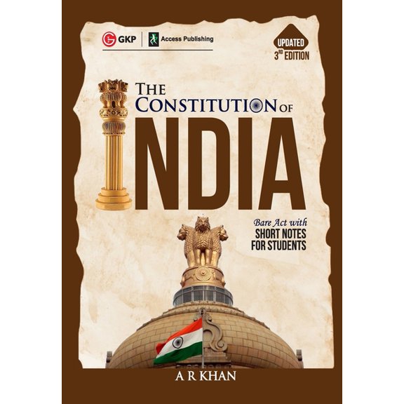 The Constitution of India Bare Act with Short Notes for Students 3ed by A R Khan, (Paperback)