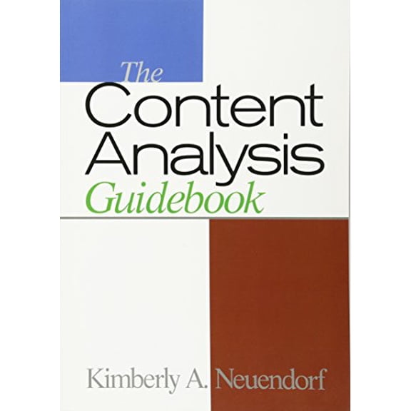 Pre-Owned The Content Analysis Guidebook (Paperback) 0761919783 9780761919780