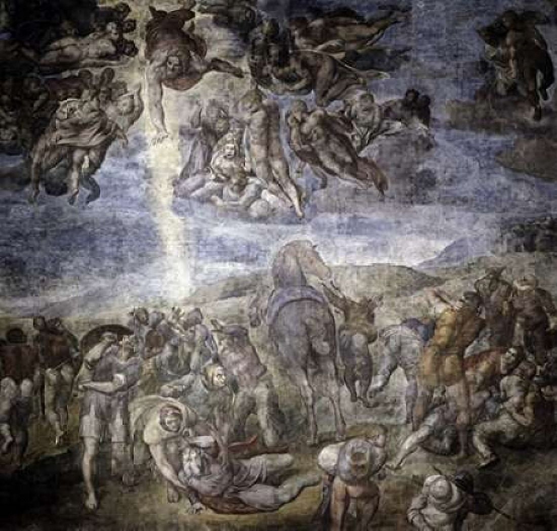 The Conversion of Saul Canvas Art - Michelangelo (24 x 24)