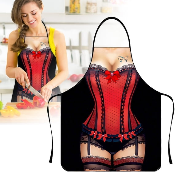 The Cook" Sexy & Apron Playful Kitchen With Fun Patterns | Easy Clean Polyester | Perfect For Cooking Parties & Indoor Activities,baking apron