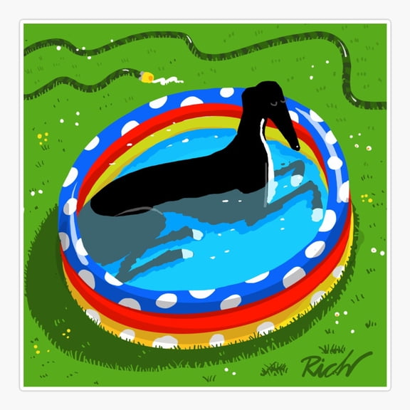 The Cool Pool Beach Art Vinyl Decal Sticker