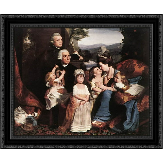 The Copley Family 23x20 Black Ornate Wood Framed Canvas Art by Copley, John Singleton