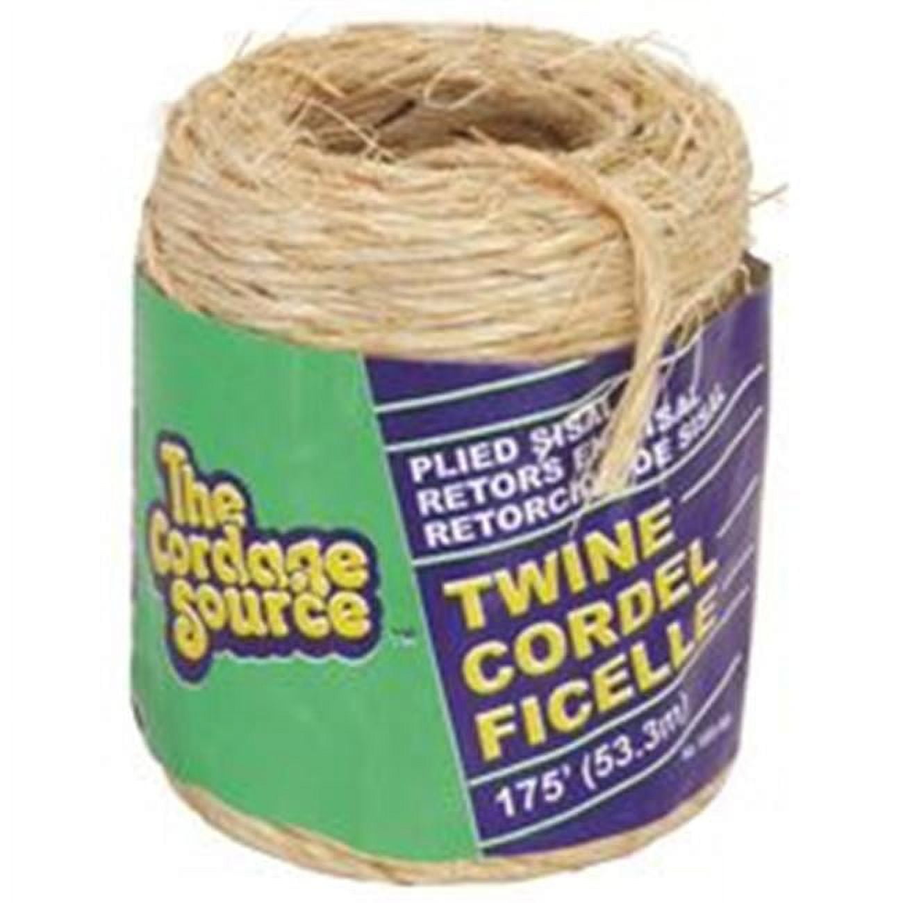 The Cordage Source 690167 Sisal Twine, 175 ft.