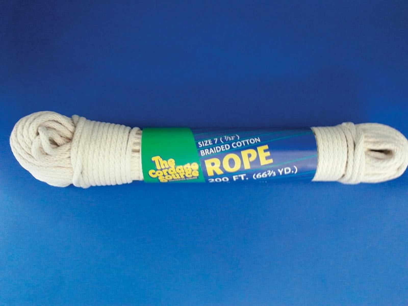The Cordage Source 7/32 in. D X 200 ft. L White Braided Polyester Clothesline Rope The Cordage Source 7/32 in. D X 200 ft. L White Braided Polyester Clothesline Rope