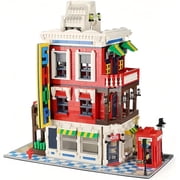 Ylutex The Corner Store Emporium' Modular Building Blocks Set,an Urban Architect's Dream Brick Building Kit,compatible with the major brand block