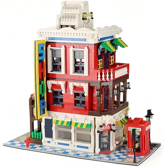 The Corner Store Emporium' Modular Building Blocks Set an Urban Architect's Dream Brick Building Kit
