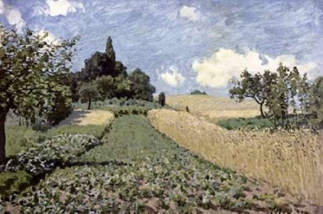 The Cornfield Canvas Art - Alfred Sisley (24 x 36)