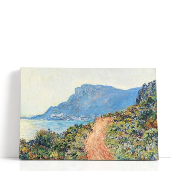 The Corniche near Monaco, 1884 - Wrapped Canvas Print Wall Art | 18" W x 12" H