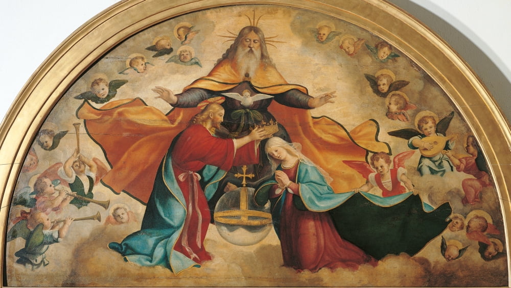 The Coronation Of The Virgin Mary Canvas Art - (24 x 18)
