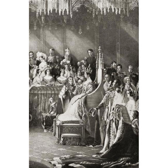 The Coronation of Queen Victoria From the Picture by Sir G. Hayter - 24 x 36