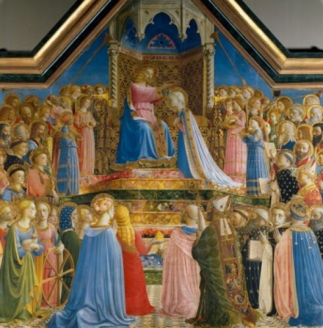 The Coronation of the Virgin by Fra Angelico  Circa 1435  (Circa 1400-1455)  France  Paris  Musee du Louvre Canvas Art - Fra Angelico (24 x 36)