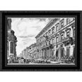 thumbnail image 1 of The Corso in Rome 24x20 Black Ornate Wood Framed Canvas Art by Piranesi, Giovanni Battista, 1 of 2