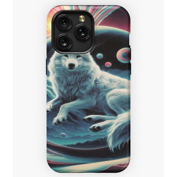 The Cosmic Wolf Galaxy Space Animal G5456 Phone Case for iPhone17 16 15 14 13 12 11 Pro Max