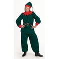 thumbnail image 1 of The Costume Center 4 Piece Green Velour with Red Felt Trim Christmas Elf – Adult Medium, 1 of 1