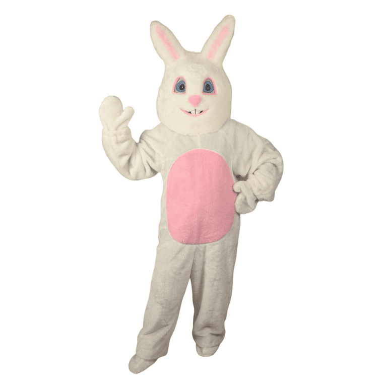 The Costume Center 4 Piece White Easter Bunny Suit with Mascot Head – Adult  Size X Large - Walmart.com