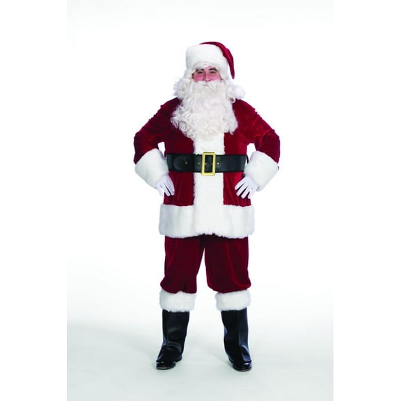 The Costume Center 7-Piece Red Velvet Christmas Santa Suit - Adult Size XXL