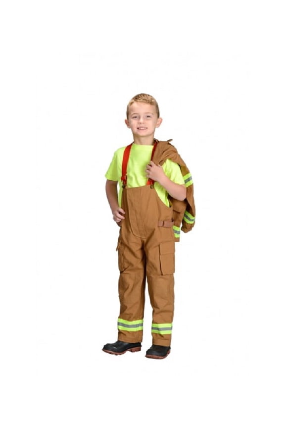 Tan Fire Fighter Suit Halloween Costume (ages 6-8)