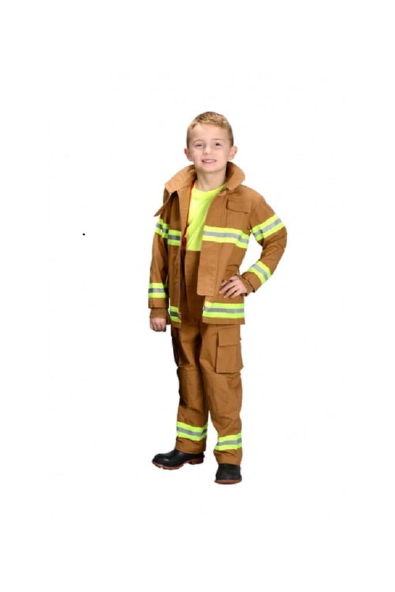 Tan Fire Fighter Suit Halloween Costume (ages 8-10)