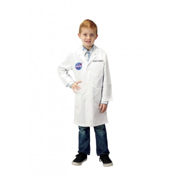 The Costume Center White Rocket science Lab Coat Halloween Accessory (ages 8-10)