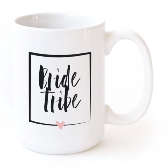 The Cotton & Canvas Co. Bride Tribe Porcelain Ceramic Wedding Coffee Mug, Bridal Party, Wedding Proposal Box