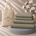 thumbnail image 1 of The Cotton Hub Split-California King Size Egyptian Cotton 5-Piece Sheet Set Fits 26-30 Inch Deep Pocket (Solid, Moss), 1 of 1