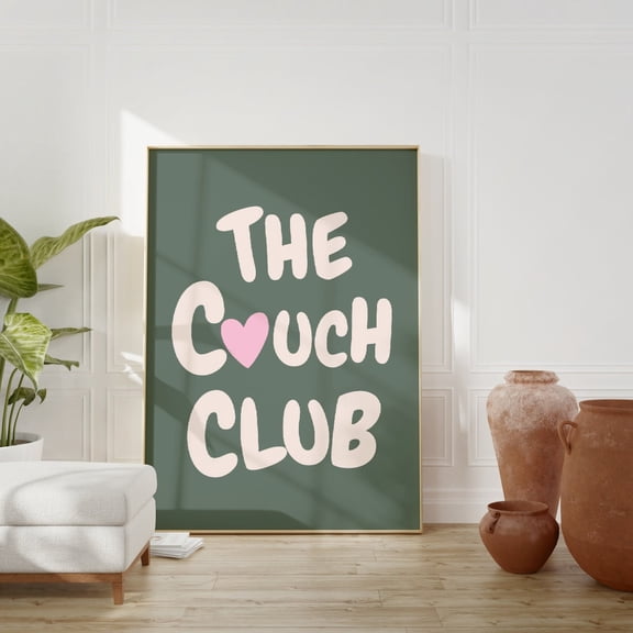 The Couch Club Minimal Heart Wall Art, Unframed Canvas Size 8x12