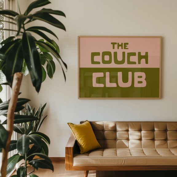 The Couch Club Retro Mid Century Modern Living Room Decorative Design Wall Art