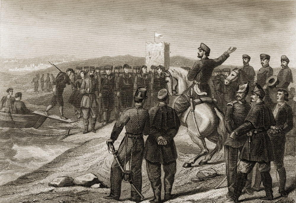 The Count Of Reus Receives The Volunteers From Cataluna In Africa 3 February 1860 Canvas Art - Ken Welsh Design Pics (18 x 12)